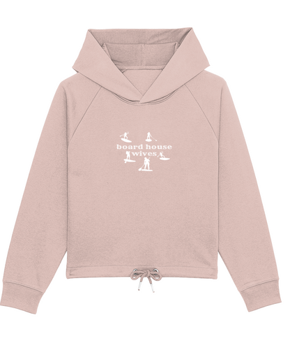 Board housewives on boxy fit hoodie by stella bower