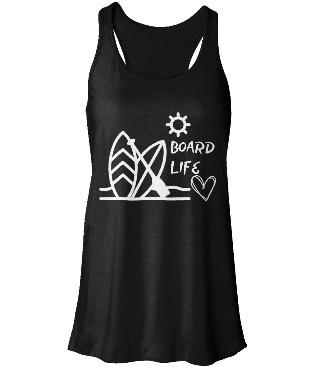 Board Life Flowy Racer Back Tank Top