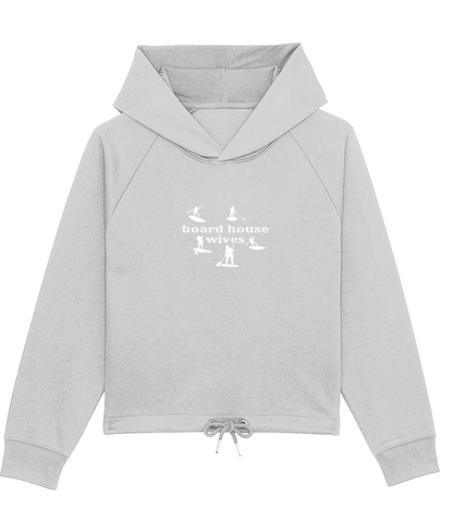 Board housewives on boxy fit hoodie by stella bower