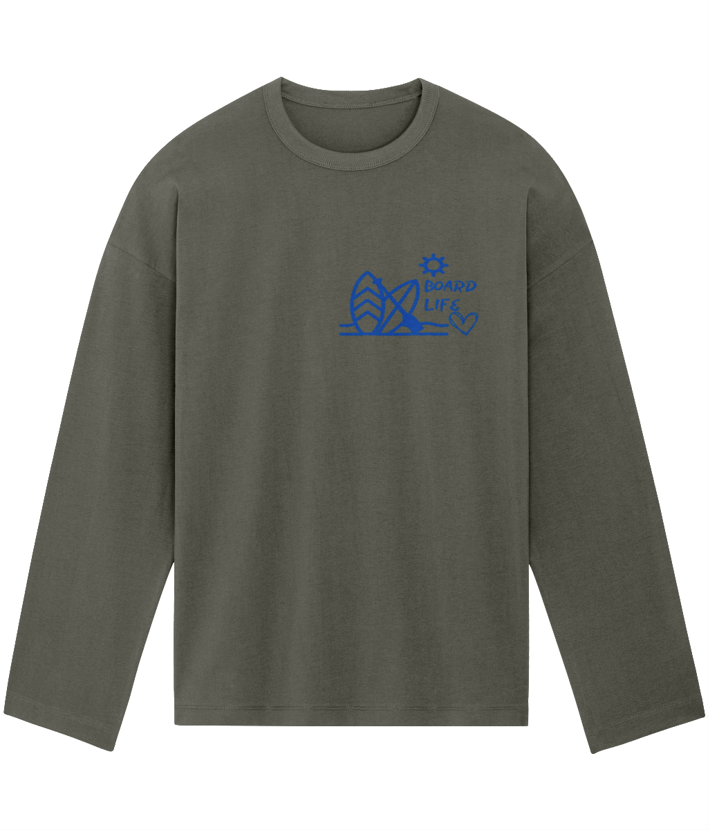 Board Life Oversized Long Sleeve unisex T-shirt