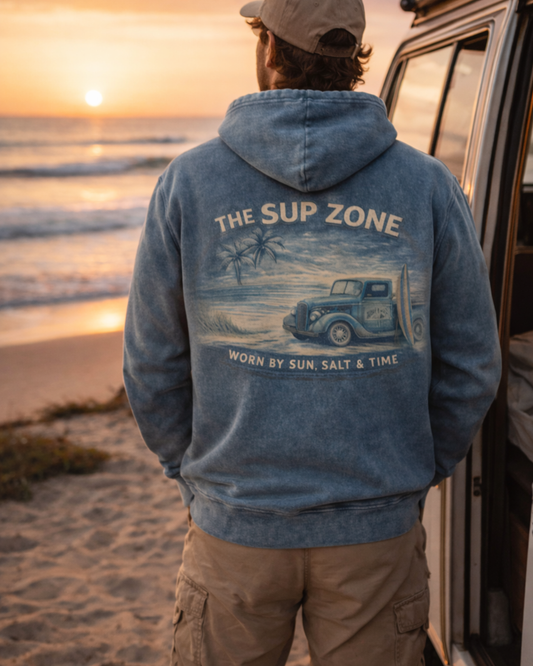 Worn by Sun, Salt & Time – Retro Van Hoodie -